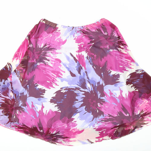 Victoria Layne Womens Pink Floral  Flare Skirt Size 34 in