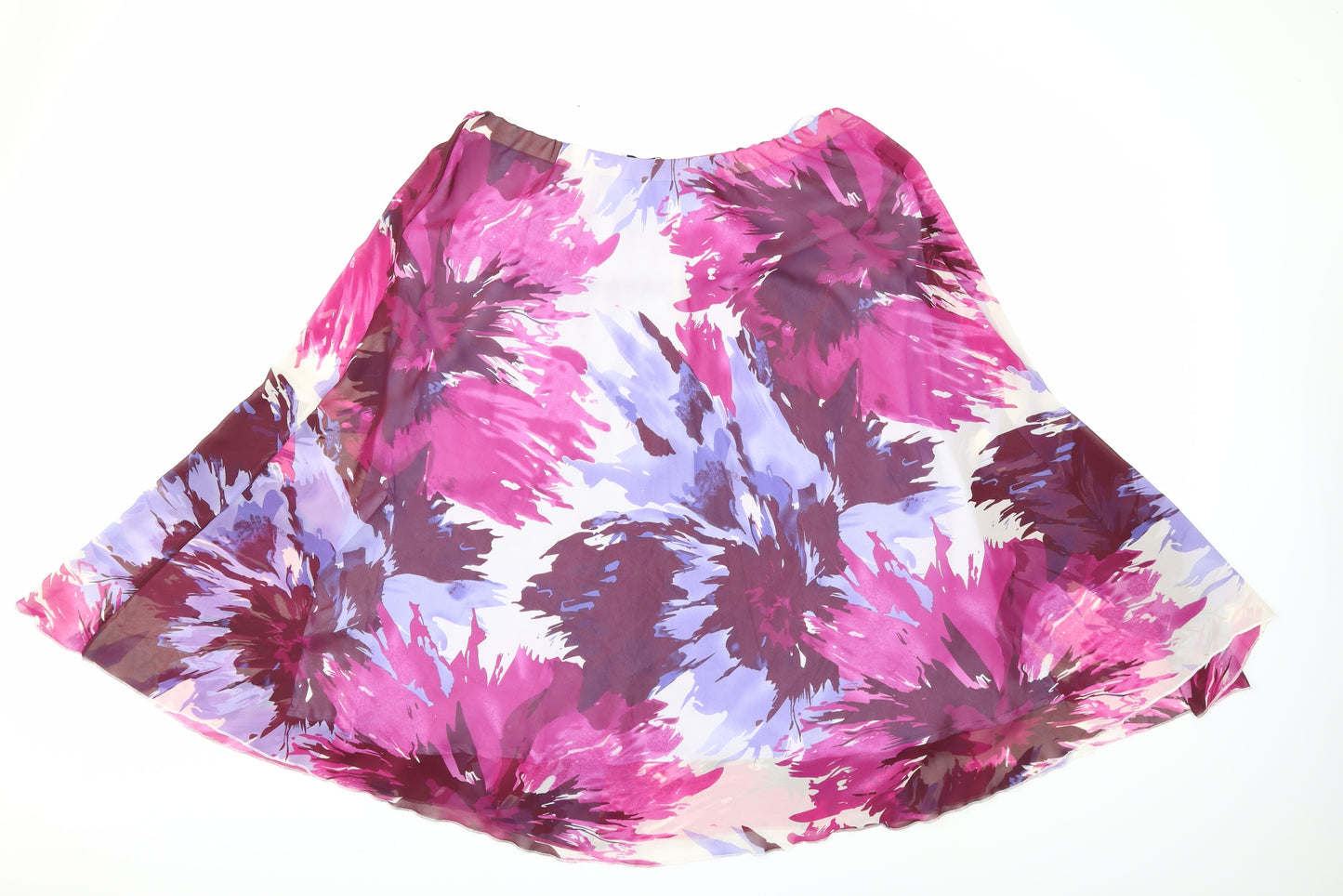 Victoria Layne Womens Pink Floral  Flare Skirt Size 34 in