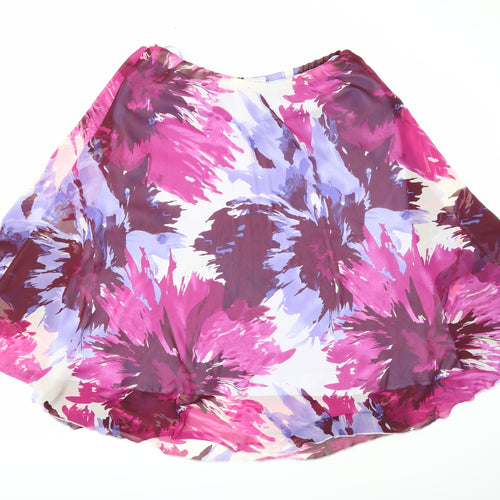 Victoria Layne Womens Pink Floral  Flare Skirt Size 34 in