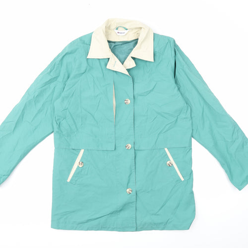 Damart Womens Green   Overcoat Coat Size 14