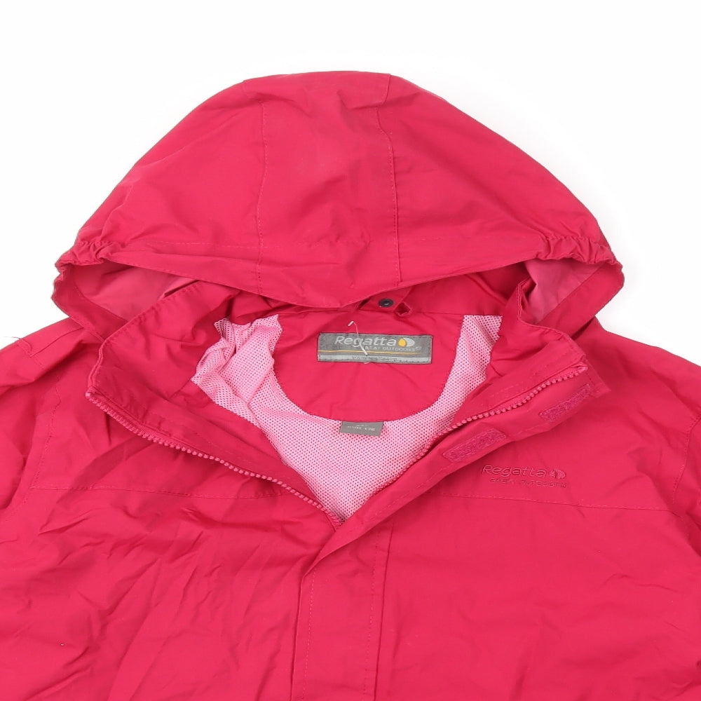 Regatta Girls Pink   Rain Coat Coat Size 10 Years