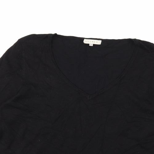 Nutmeg Womens Black  Knit Pullover Jumper Size 16