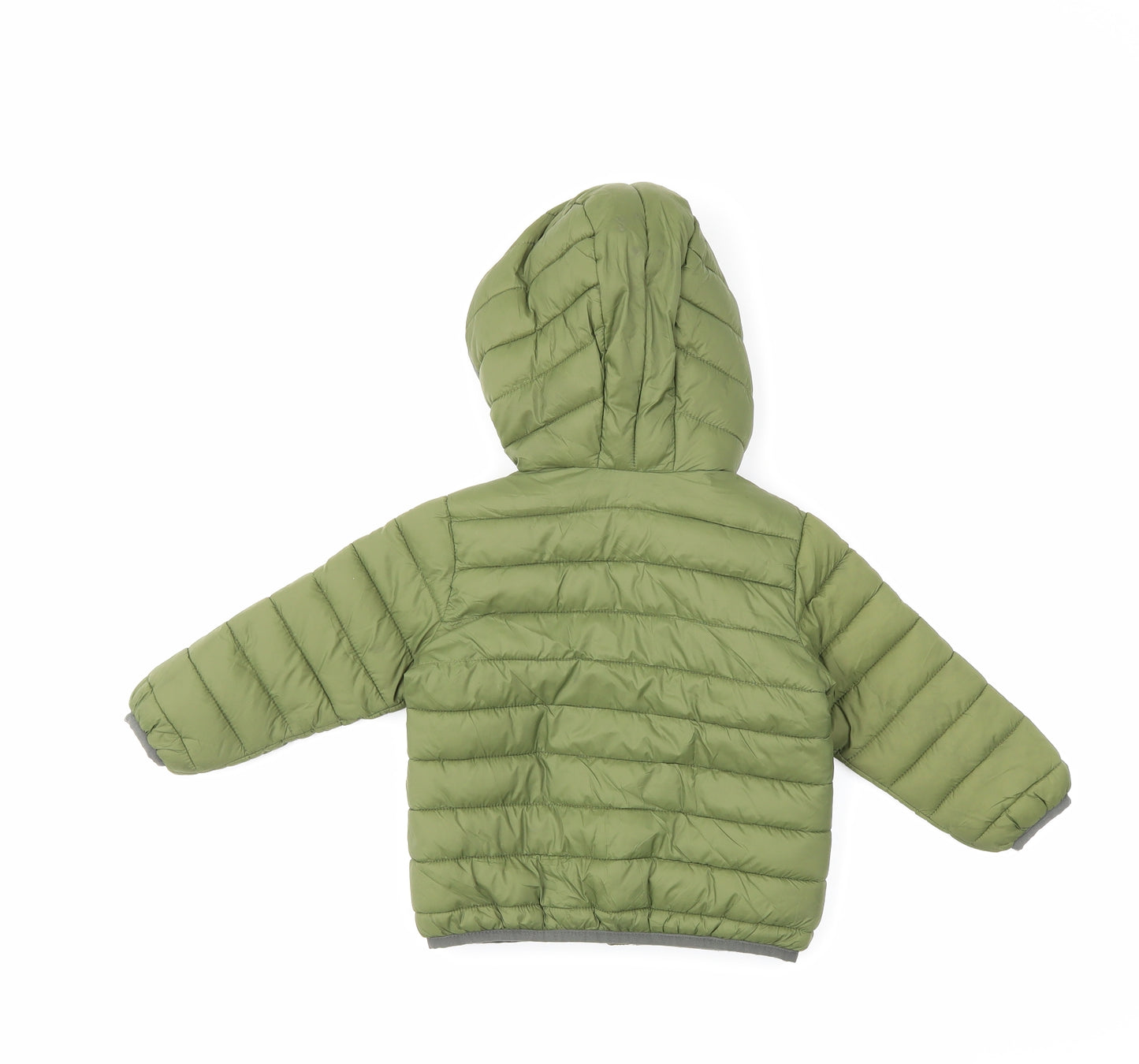 Zara Baby Grey  Ramie Puffer Jacket Cape Size 18 Months