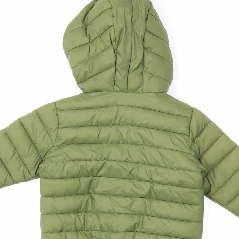 Zara Baby Grey  Ramie Puffer Jacket Cape Size 18 Months