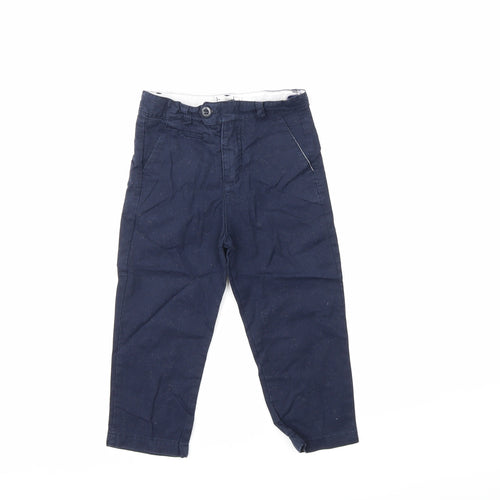 Preworn Boys Blue   Chino Trousers Size 2 Years