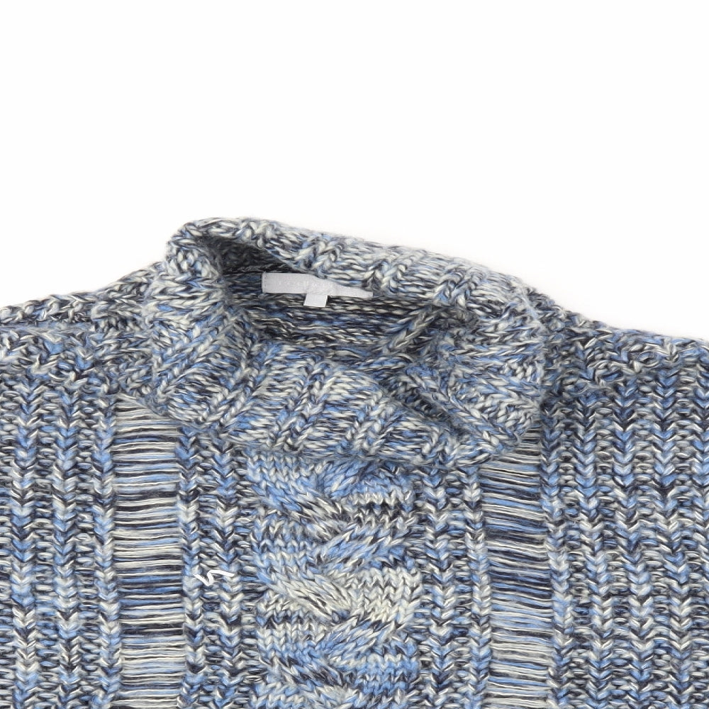 Red Herring Womens Blue  Knit Pullover Jumper Size L
