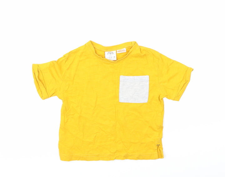 Zara Baby Yellow Basic T-Shirt Size 12 Months
