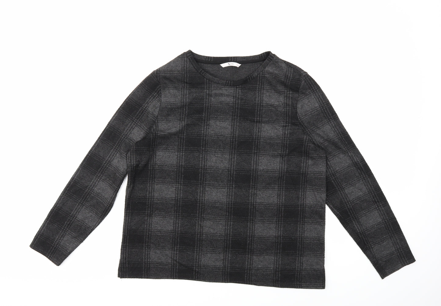 TU Womens Grey Check  Pullover Jumper Size 16