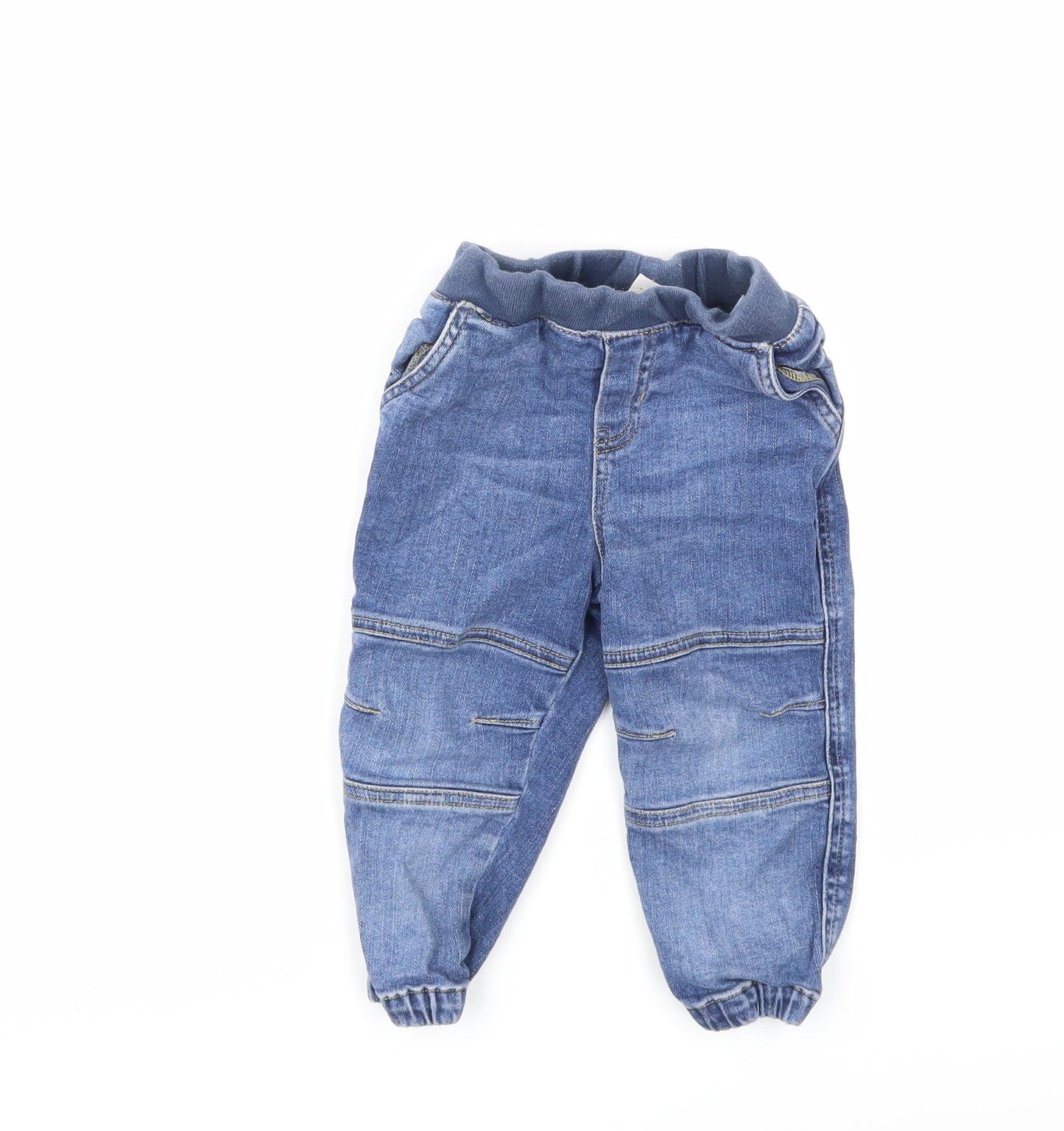 Preworn Baby Blue  Denim Track Pants Jeans Size 18 Months