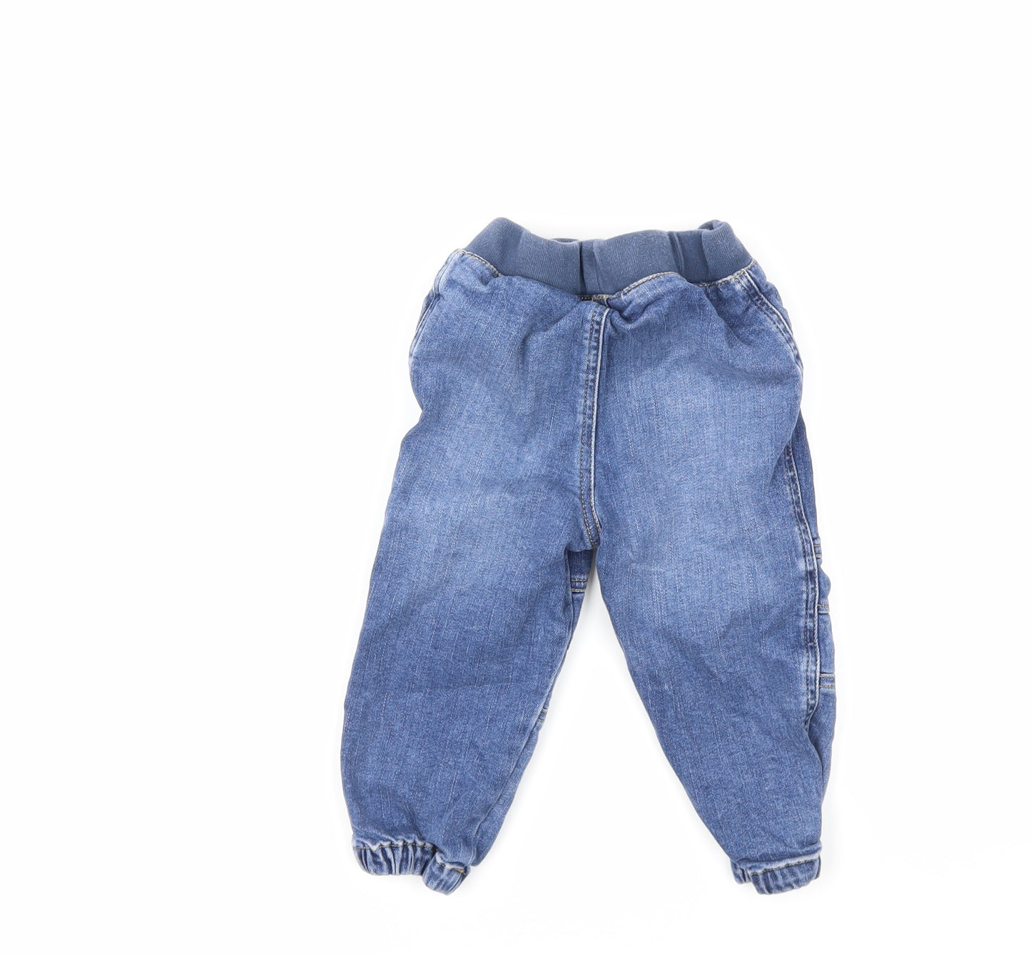 Preworn Baby Blue  Denim Track Pants Jeans Size 18 Months