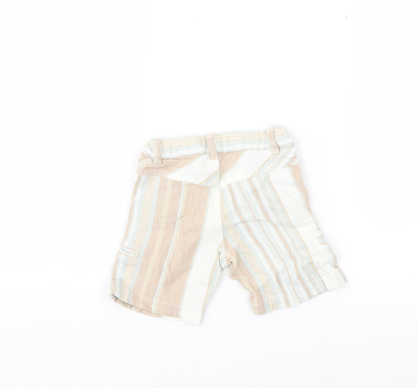 Preworn Baby Beige Striped  Cropped Trousers Size 12 Months