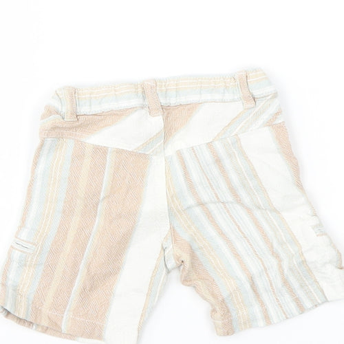 Preworn Baby Beige Striped  Cropped Trousers Size 12 Months