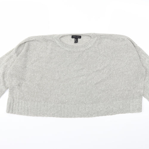 New Look Womens Grey  Knit Pullover Jumper Size L
