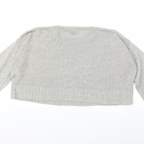 New Look Womens Grey  Knit Pullover Jumper Size L