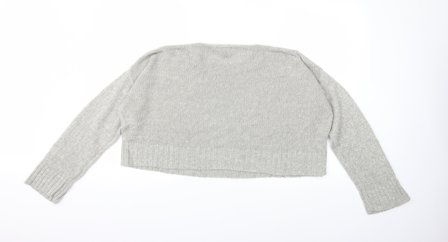 New Look Womens Grey  Knit Pullover Jumper Size L