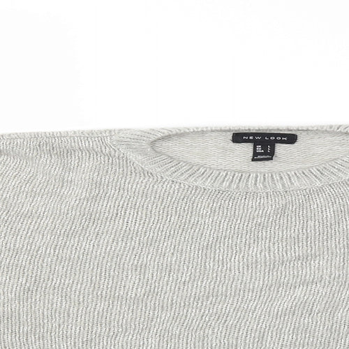 New Look Womens Grey  Knit Pullover Jumper Size L