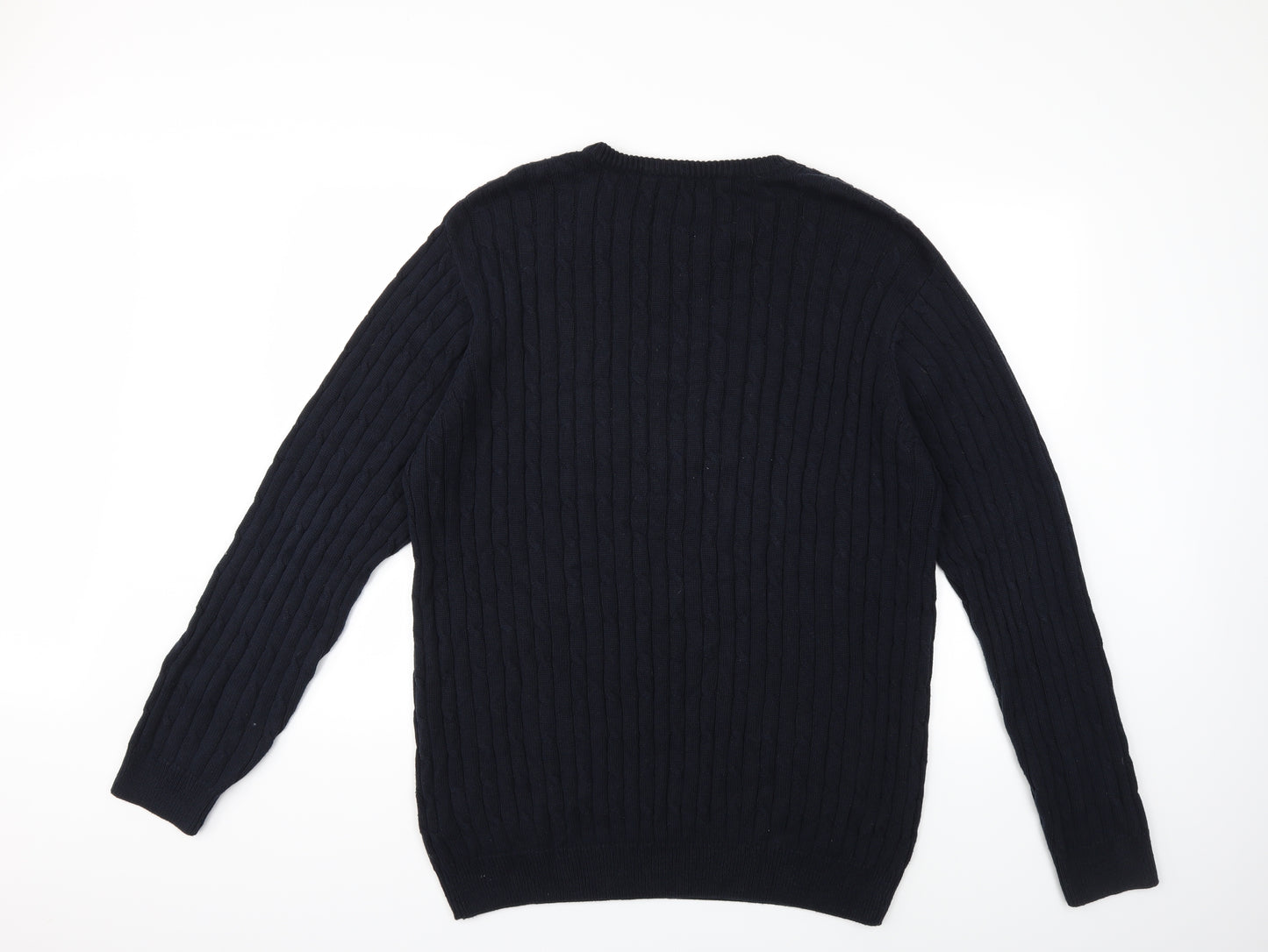 Cotton Traders Mens Blue  Knit Pullover Jumper Size 2XL