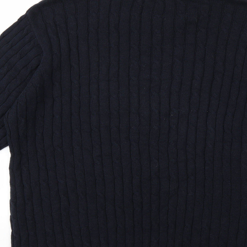 Cotton Traders Mens Blue  Knit Pullover Jumper Size 2XL