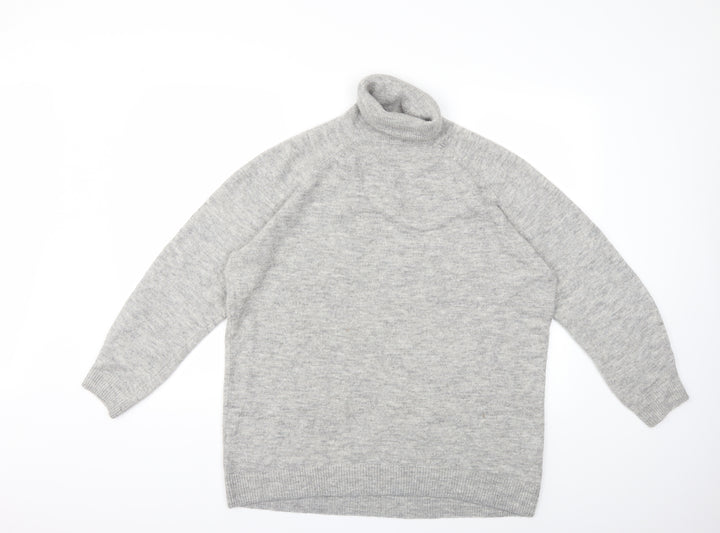H&M Womens Grey  Knit Pullover Jumper Size M
