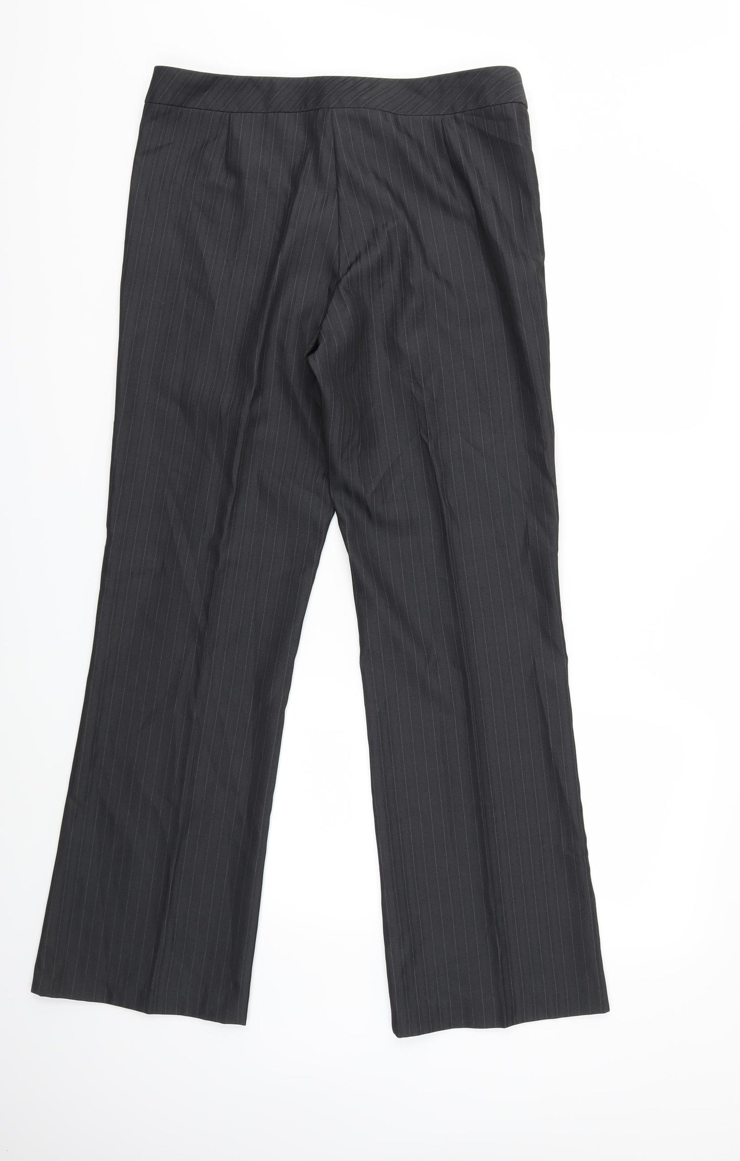 George Womens Black Striped  Trousers  Size 12 L31 in