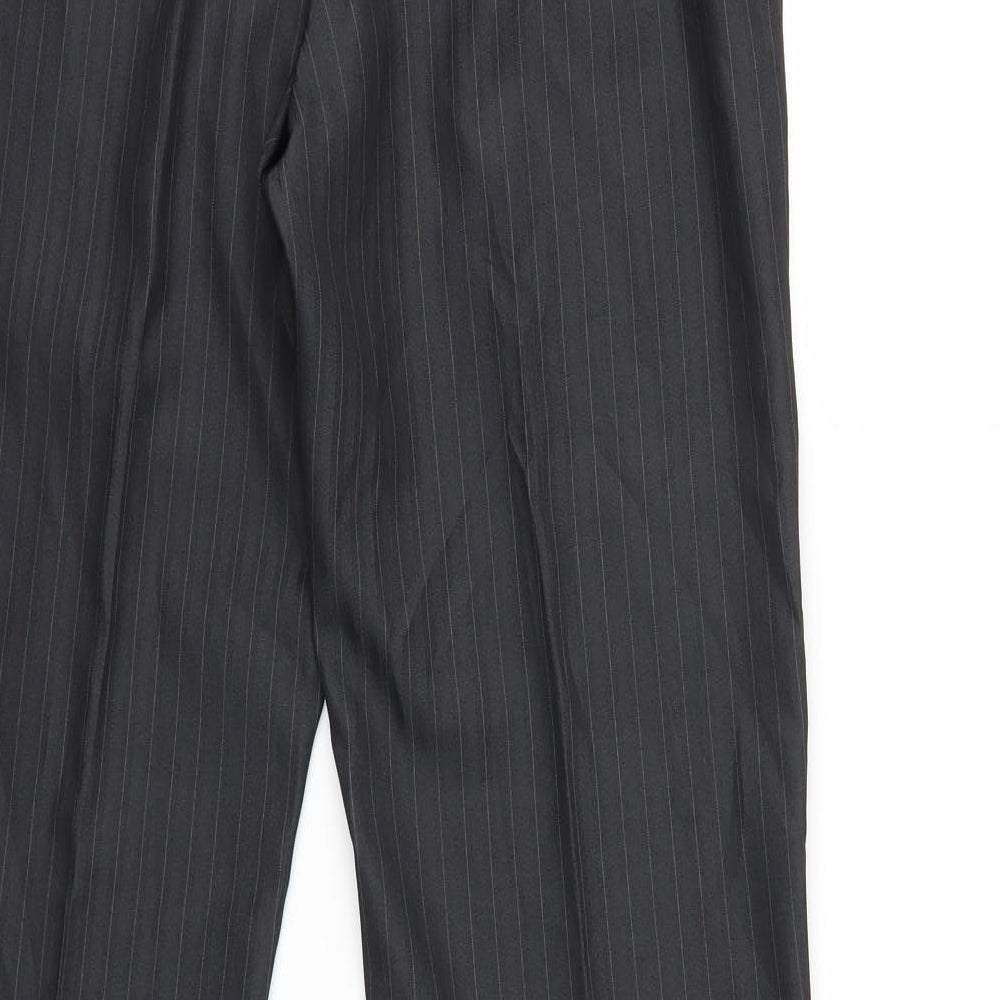 George Womens Black Striped  Trousers  Size 12 L31 in