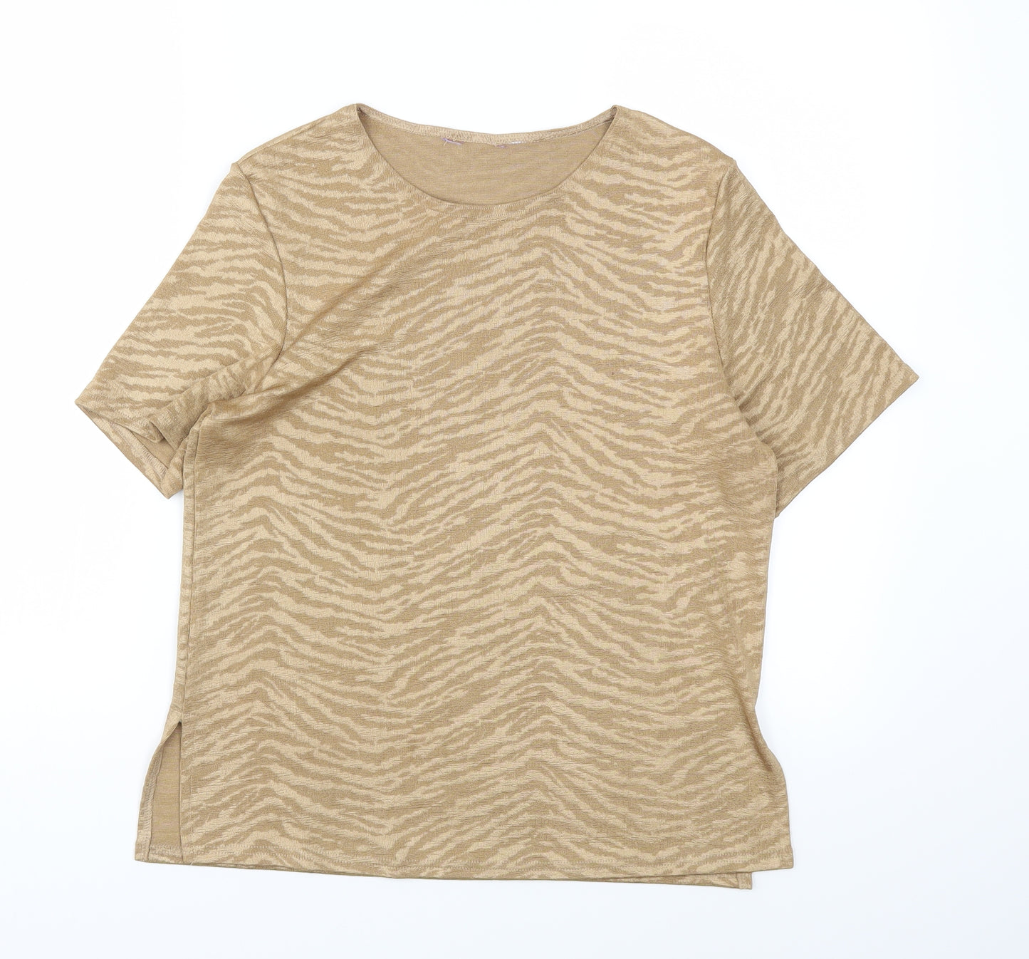 Preworn Womens Gold   Basic T-Shirt Size 10