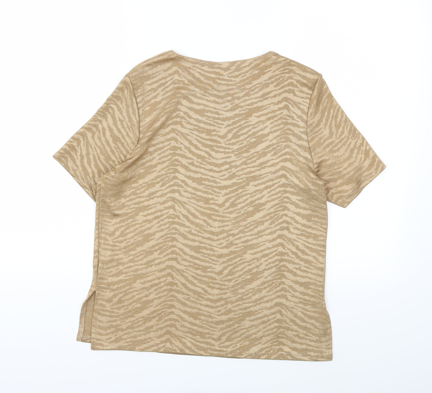 Preworn Womens Gold   Basic T-Shirt Size 10