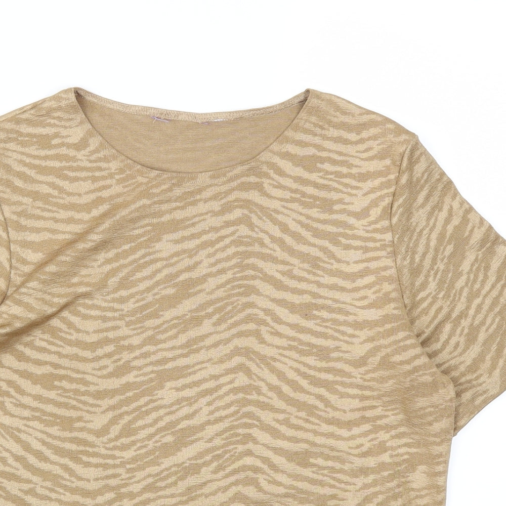 Preworn Womens Gold   Basic T-Shirt Size 10