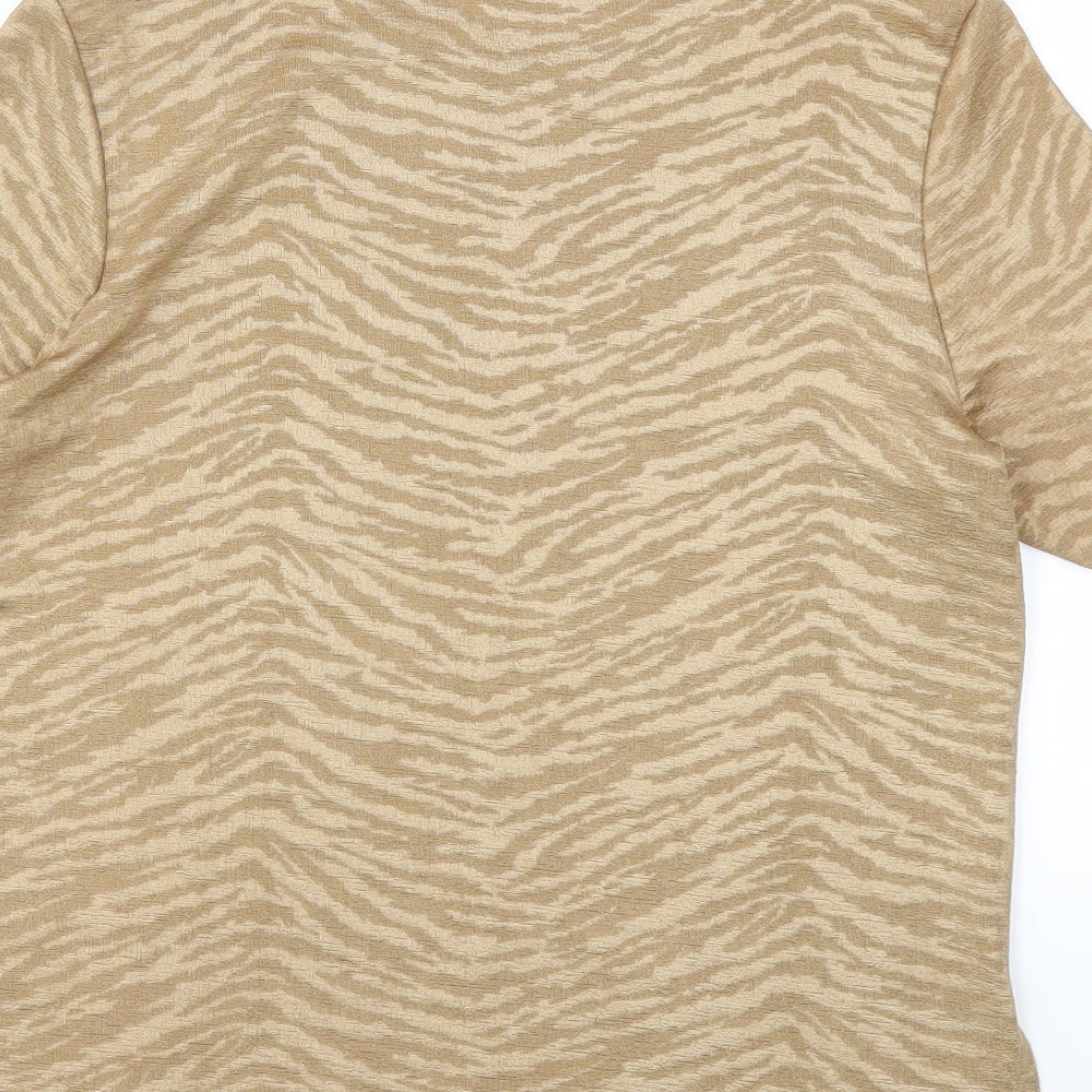 Preworn Womens Gold   Basic T-Shirt Size 10