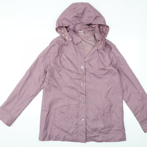 Anne De Lancay Womens Purple   Overcoat Coat Size 16