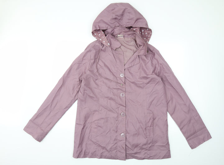 Anne De Lancay Womens Purple Overcoat Coat Size 16