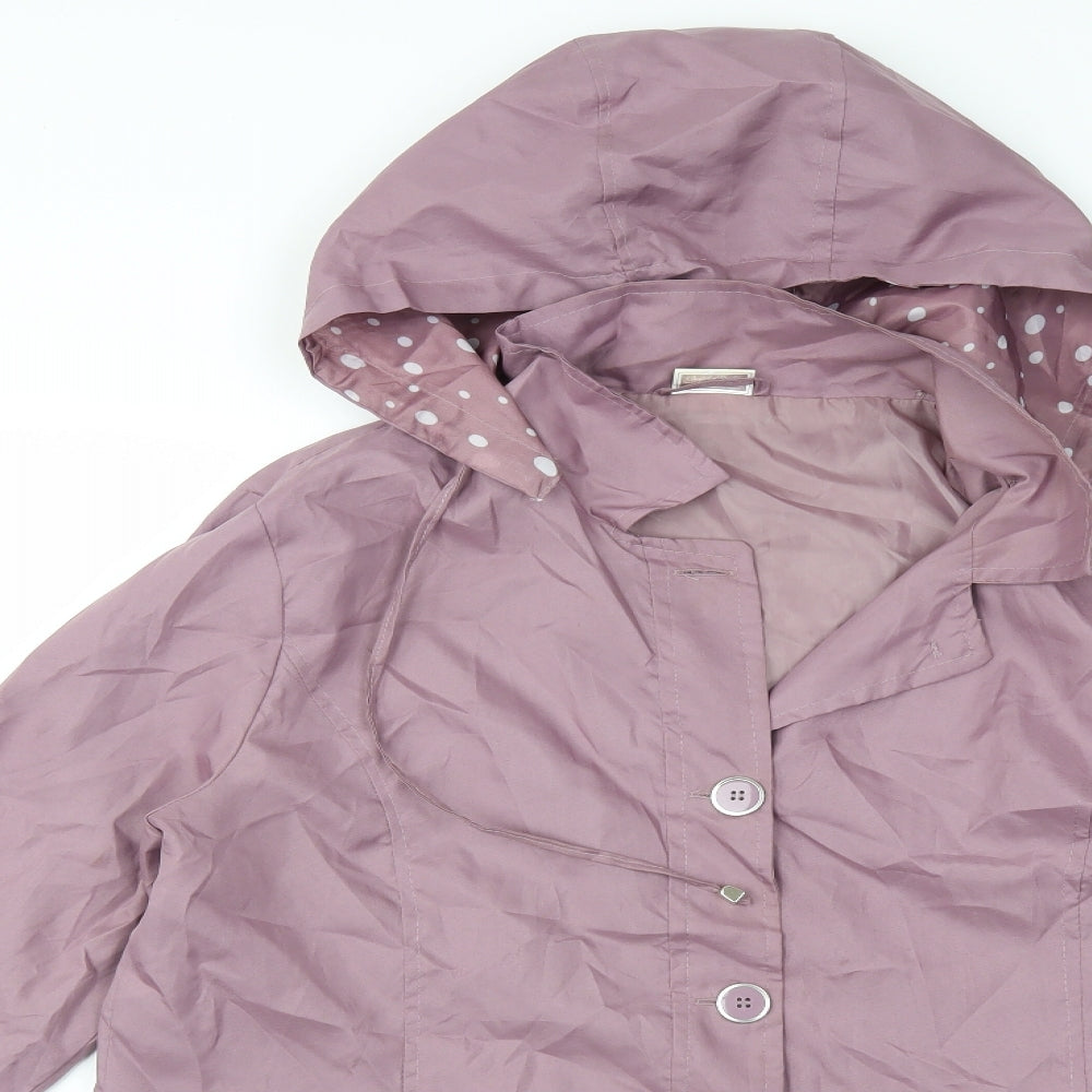 Anne De Lancay Womens Purple   Overcoat Coat Size 16