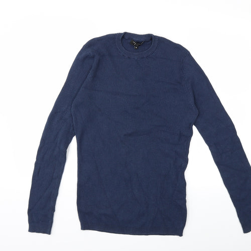 New Look Mens Blue  Knit Pullover Jumper Size M
