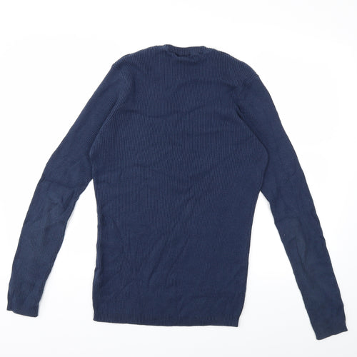 New Look Mens Blue  Knit Pullover Jumper Size M