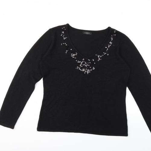Bonmarché Womens Black   Pullover Jumper Size S