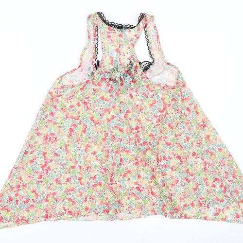 River Island Womens Green Floral  Basic Blouse Size 6  - Lace Top