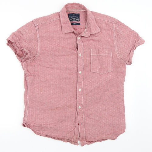 Angelo Litrico Mens Red    Button-Up Size M