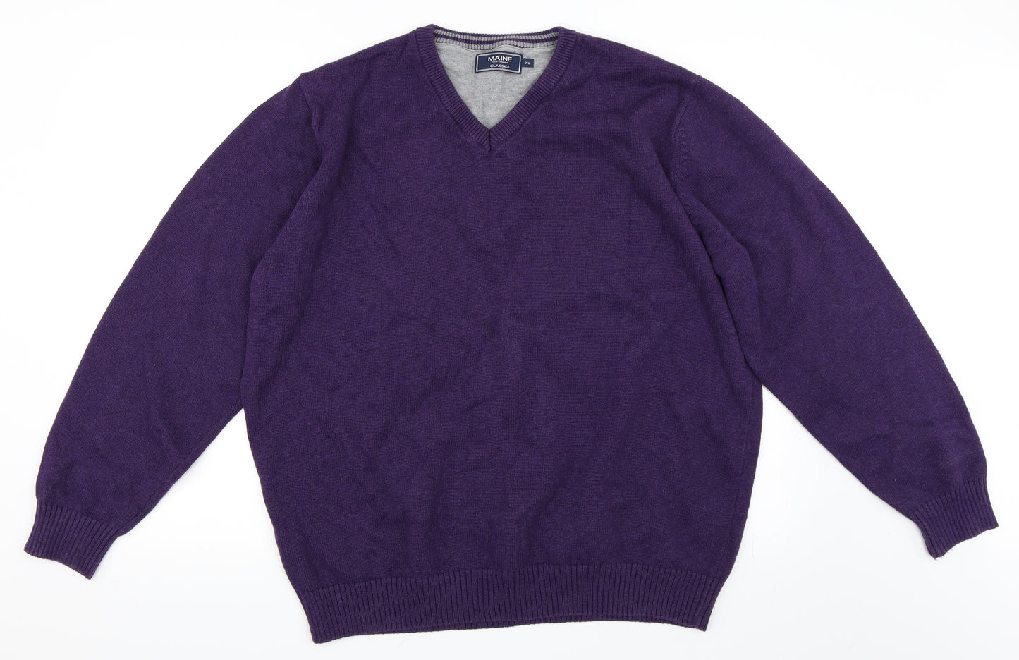 Maine New England Mens Purple   Pullover Jumper Size XL