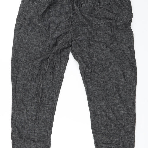 Nutmeg Womens Black   Cropped Trousers Size 18 L25.5 in