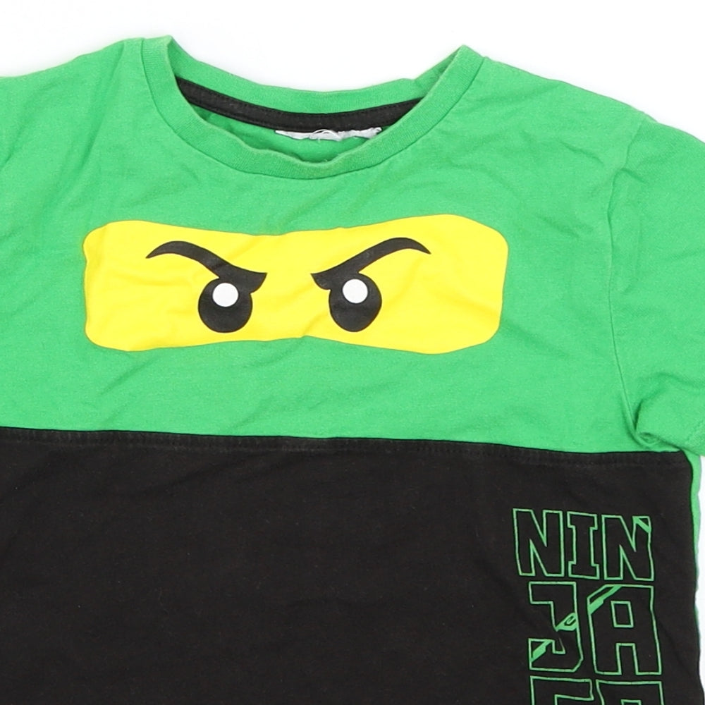 Primark Boys Green   Basic T-Shirt Size 5-6 Years  - Teenage Mutant Ninja Turtles