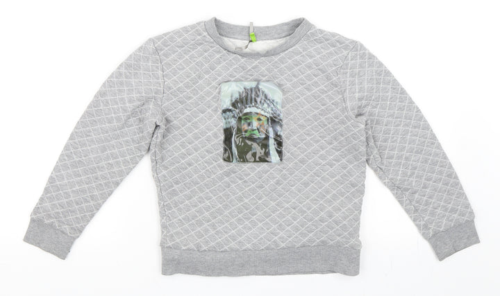 Preworn Girls Grey   Pullover Sweatshirt Size 10 Years