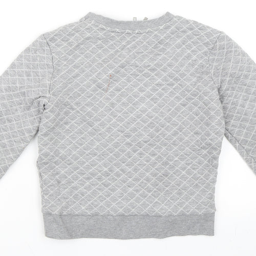 Preworn Girls Grey   Pullover Sweatshirt Size 10 Years