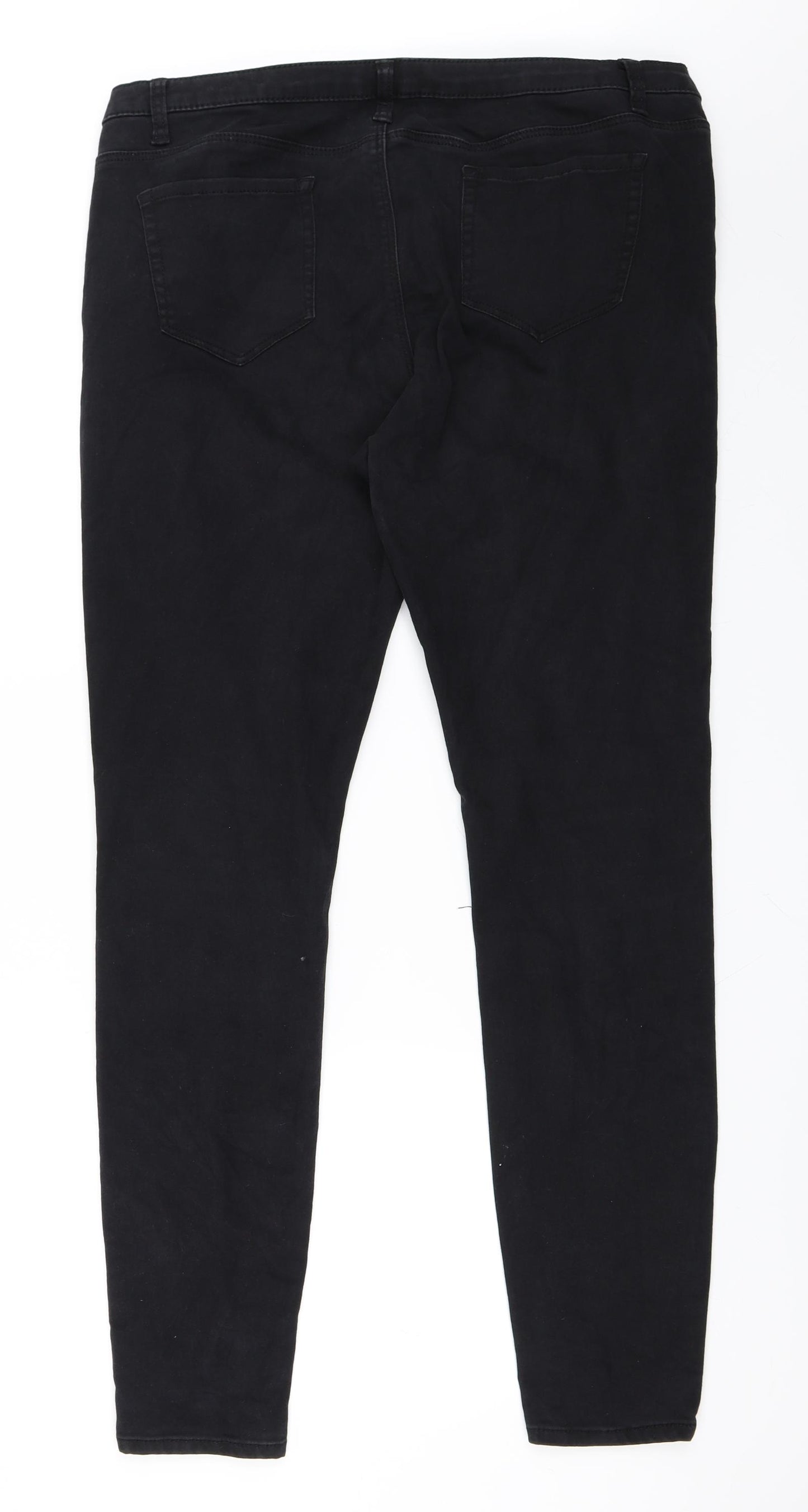 Primark Womens Black  Denim Skinny Jeans Size 18 L30 in