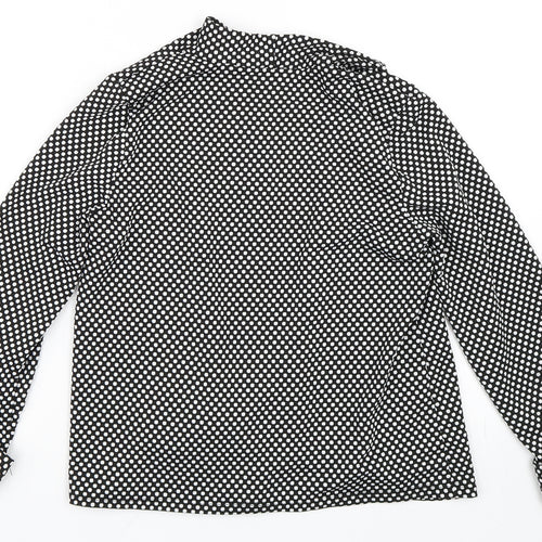 Kim Rogers Womens Black Polka Dot  Jacket Blazer Size M