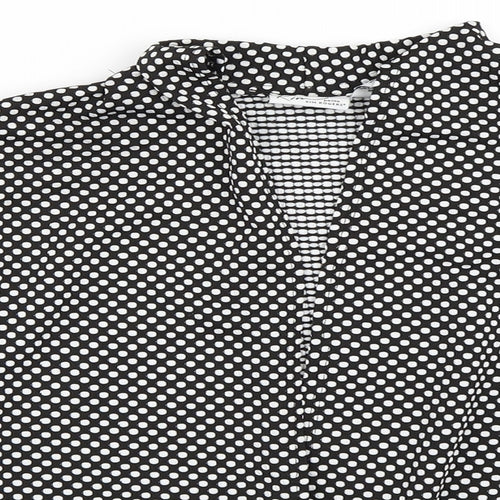 Kim Rogers Womens Black Polka Dot  Jacket Blazer Size M