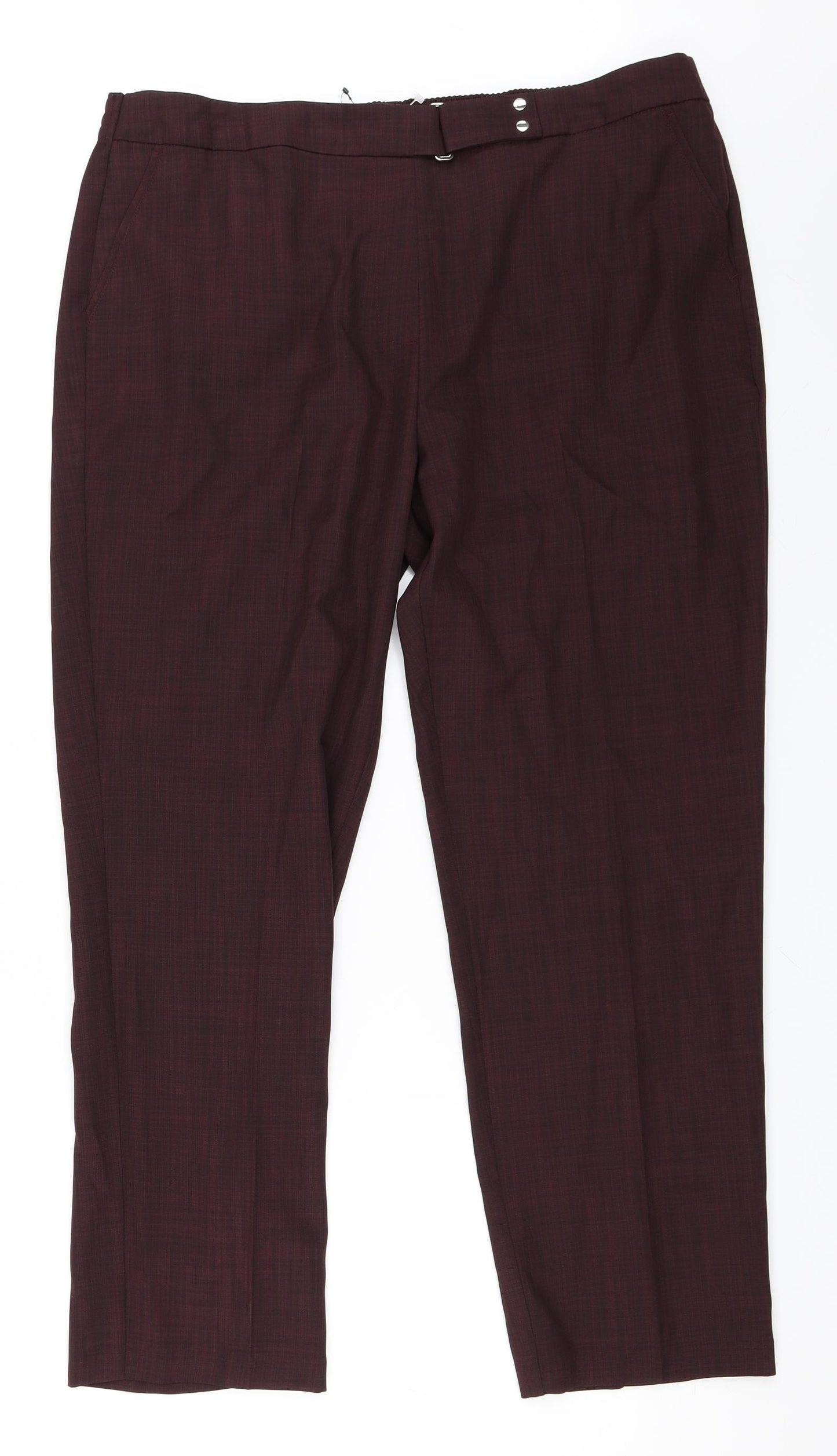 Marks and Spencer Womens Red   Trousers  Size 18 L29 in