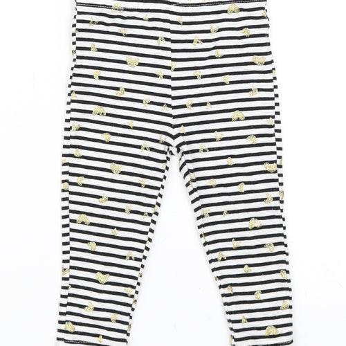 Juicy Couture Girls Blue Striped  Capri Leggings Size 18 Months