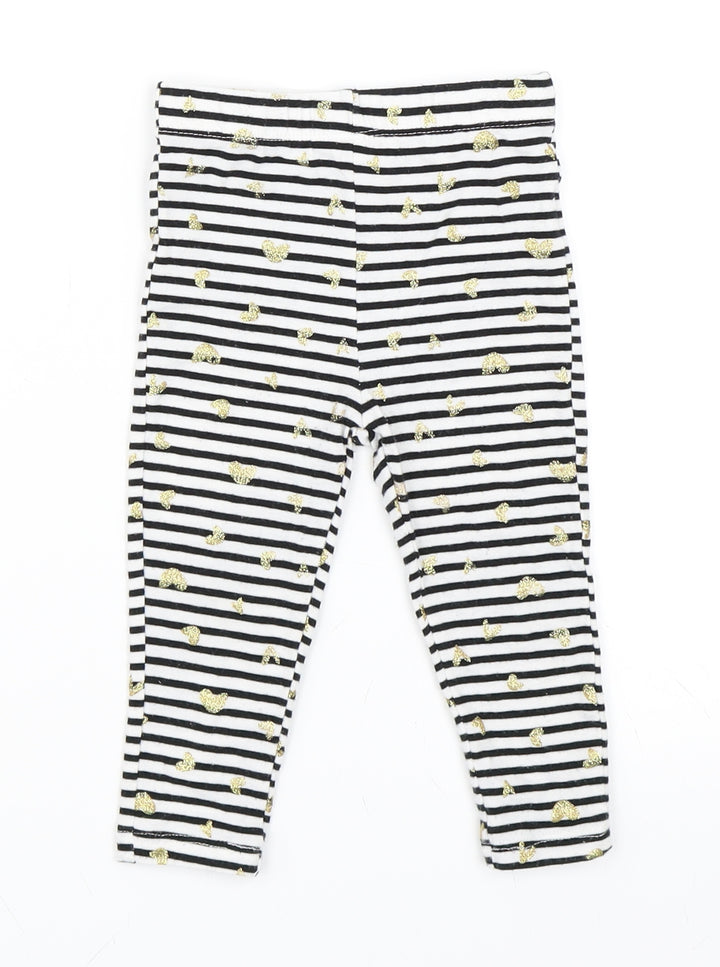 Juicy Couture Girls Blue Striped  Capri Leggings Size 18 Months