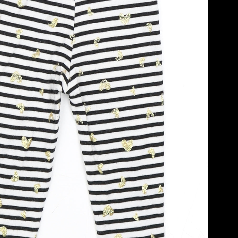 Juicy Couture Girls Blue Striped  Capri Leggings Size 18 Months