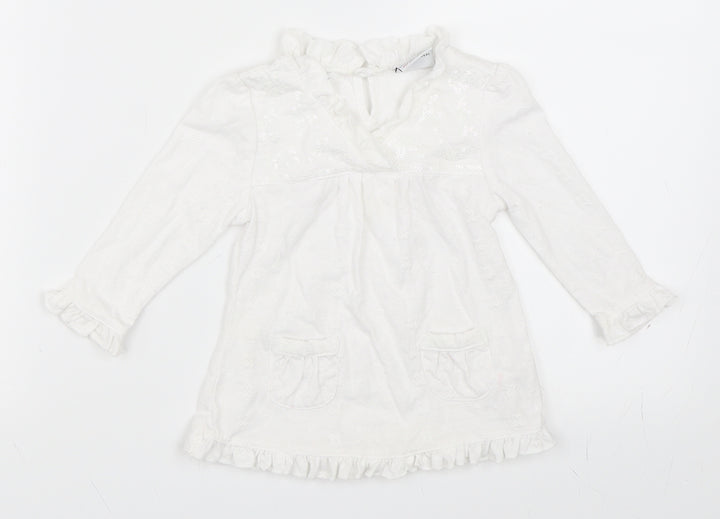 NEXT Girls White Shift Size 6-9 Months
